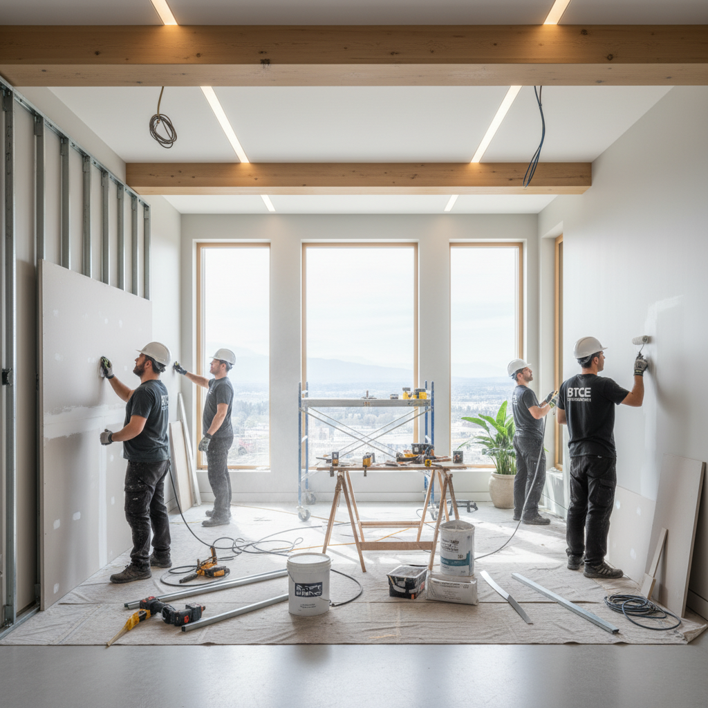 Exemple de rénovation intérieure d'une cuisine moderne par BTCE à Belfort